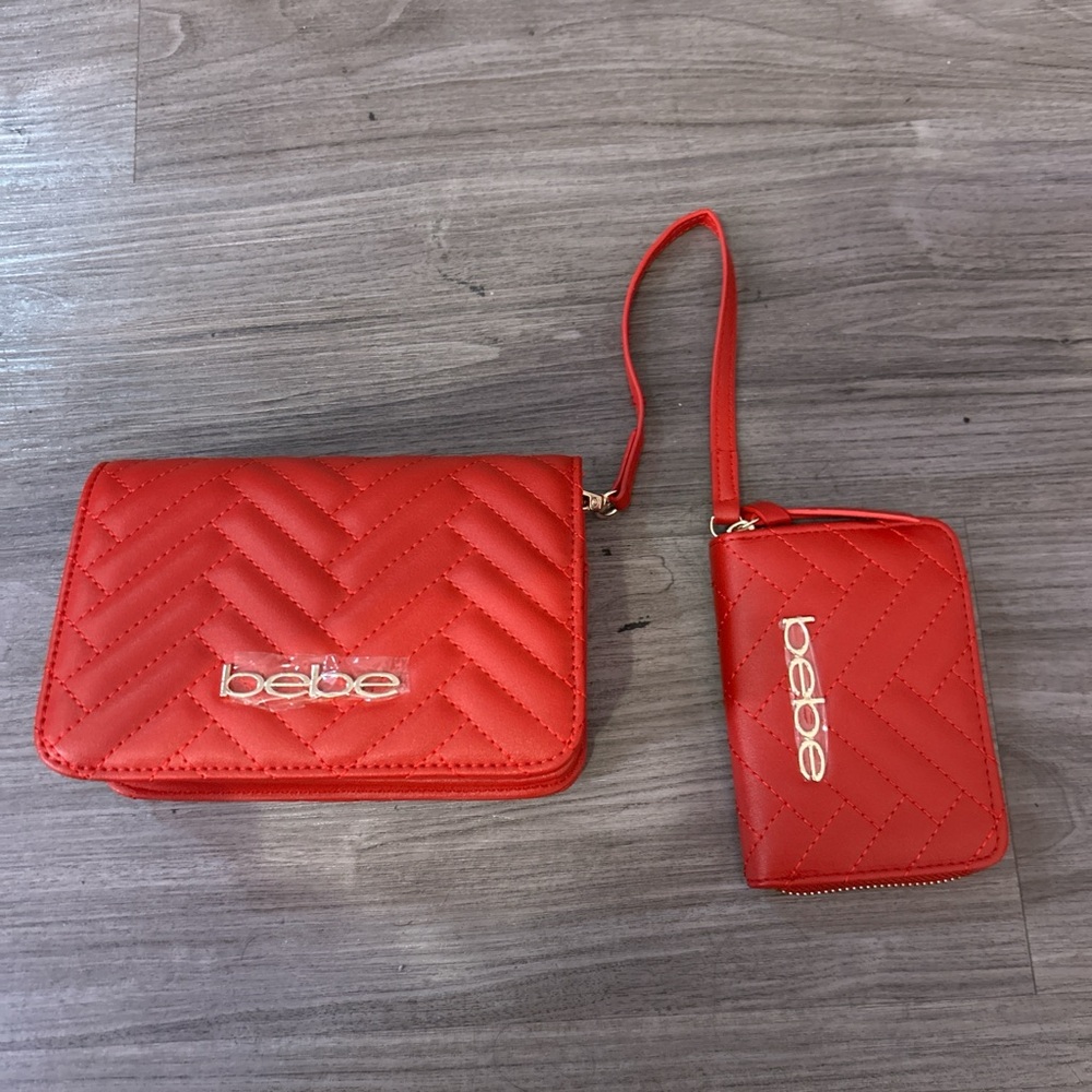 Bebe Red Women's Bag Set